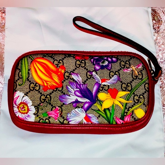 Gucci GG Ophidia Flora Wristlet - Picture 2 of 11